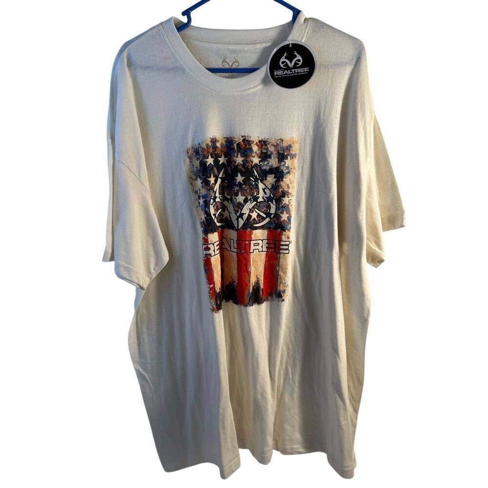 Realtree Fishbone xxl tshirt‎ new Flag Logo